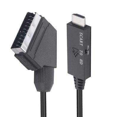 SCART zu HDMI Konverter SCART auf HDMI Adapter Video-Audio Konverter Videokabel