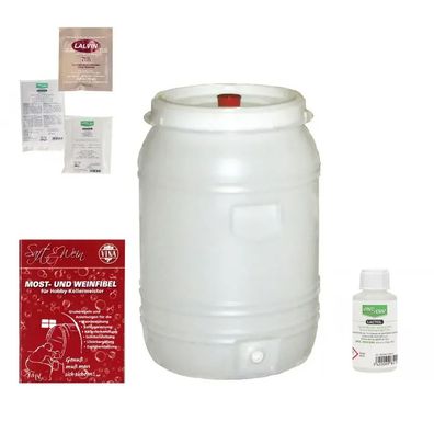 Wein Starter-Set mit 60L Kunststofffass und Gärspund