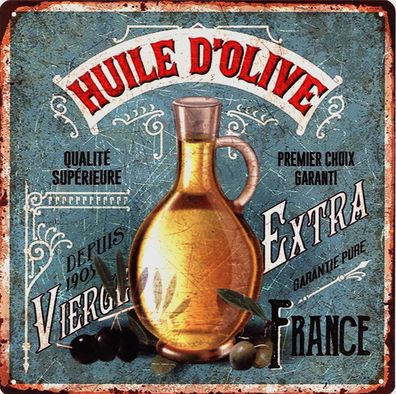 Moritz Retro Deko Blechschild Olivenöl Flasche Vintage-Design Metall Schild Geschenk