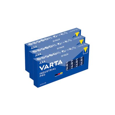 3x 10er Pack Varta Industrial Pro 4003 AAA Batterie Micro LR03 Alkaline 1,5V
