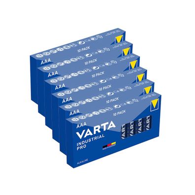 6x 10er Pack Varta Industrial Pro 4003 AAA Batterie Micro LR03 Alkaline 1,5V