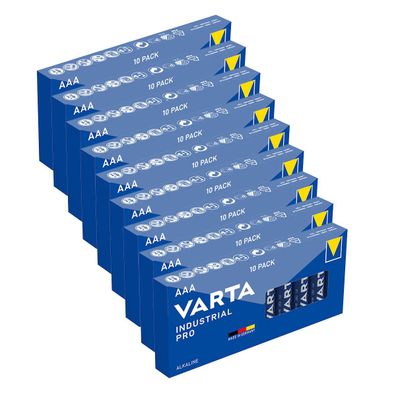 9x 10er Pack Varta Industrial Pro 4003 AAA Batterie Micro LR03 Alkaline 1,5V