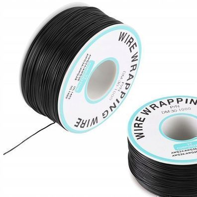 Rosfix Kynar Niederspannungskabel 0,25 mm Schwarz – 200 m | AWG 30 PVC