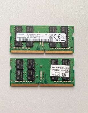 Samsung 32GB (2x16GB) DDR4 2133MHz SO-DIMM RAM Kit 2Rx8 M471A2K43BB1-CPB