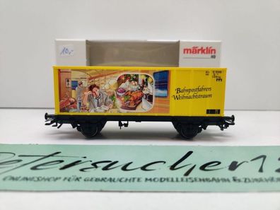 Märklin H0 AC 94152 PMS61-09 Containerwagen "Weihnachten'02" / NEM / MB / OVP weiß