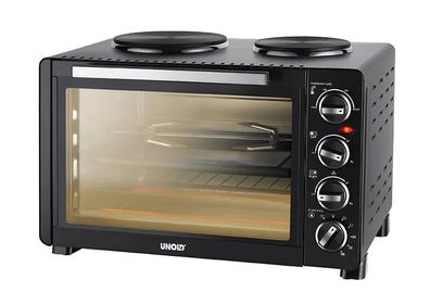 Miniküche All in One Backofen 2 Kochplatten Grill 30L 36x29x23cm