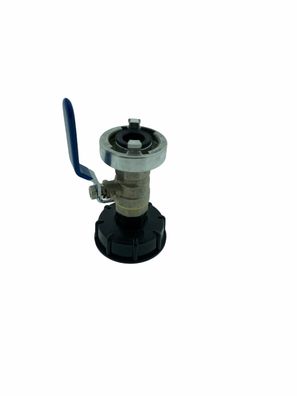 Pele Adapter IBC S60 mit Messing- Kugelhahn auf Storz D