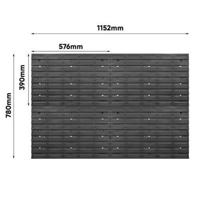 Stapelboxen Set 4x Wandregal Lagersystem 114 Boxen 1152 mm x 780 mm
