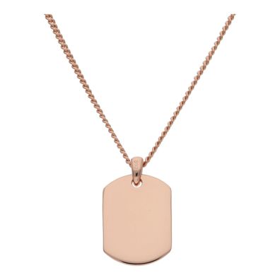 Collier Silber 925 Roségold plattiert Dogtag JL53-05-0057 JuwelmaLux