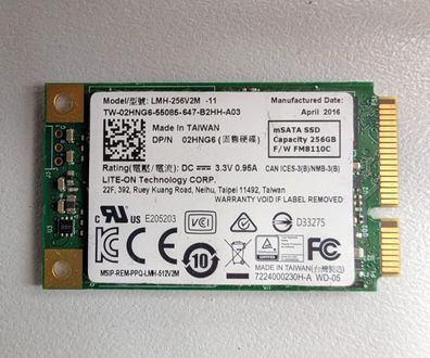 SSD 256GB Lite-on LMH-256V2M mSATA 02HNG6