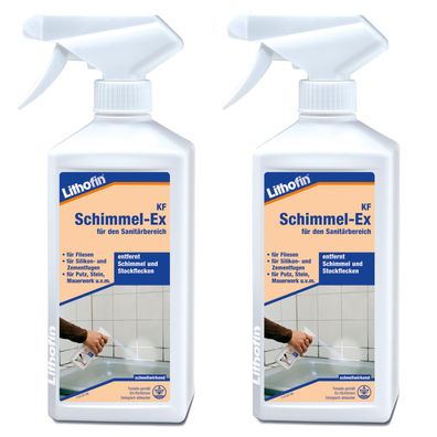 2x Lithofin KF Schimmel-Ex Stockflecken-Entferner 500 ml