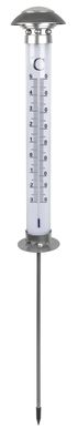 XXL LED Solar Garten Thermometer Nachtlicht