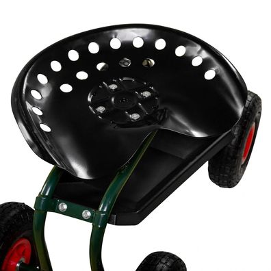 Gartenhocker mit Rollen Deluxe 44-58cm 150kg Schutzhülle