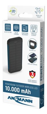 Outdoor Solar Powerbank PB212W LED mit Qi Wireless, LED Lampe, USB-C