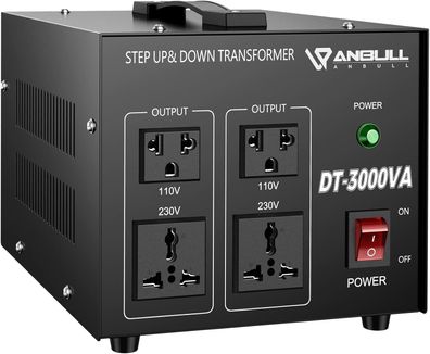 Anbull DT-3000W Spannungswandler 110V auf 230V Ringkern Defekt