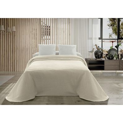Hosteline Tagesdecke Palma Beige fér Bett 105 cm 200 x 270 cm