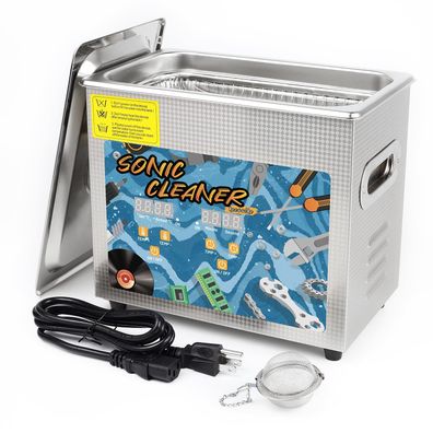 Kecoolke Ultraschallreiniger 3L 120W mit Heizung 150W Timer Edelstahl