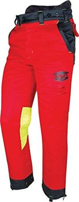 Solidur Kettensägenschutzhose Authentic Rot Klasse 1 Typ A Größe S