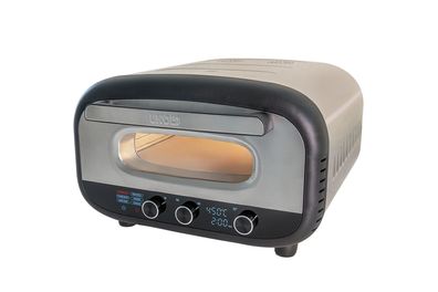 Pizzaofen Alfredo elektrisch 450°C Pizzastein Ober-Unterhitze Edelstahl
