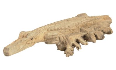 Krokodil geschnitzt