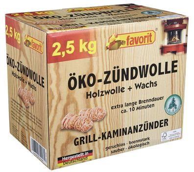 Öko-Zündwolle Feueranzünder Spar-Pack 2,5 kg aus Holzwolle