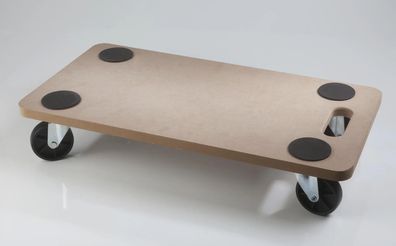 Transport Rollbrett MDF 58x29 cm 150 kg Traglast Lenkrollen