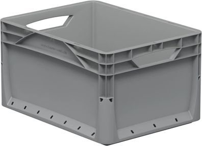 Euro-Norm-Box 40x30x22 cm grau 20l aus PP stapelbar