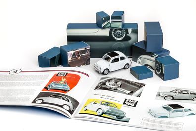Adventskalender Fiat 500 Bausatz 1:38 mit Sound und Buch