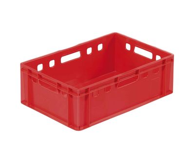 Eurofleischbehälter E2 60x40x20 cm rot HDPE lebensmittelecht
