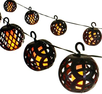 Solar-Lichterkette 'Feuerball' 4,5 m Flammen-LEDs für Garten