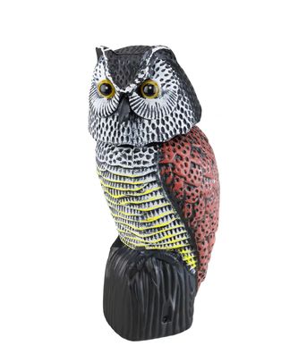 Wind Wackel Eule Vogelschreck 40 cm hoch für Garten Balkon