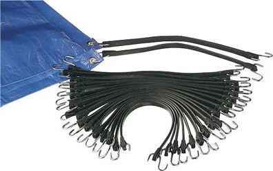 20 Planenspanner für Abdeckplanen aus Gummi mit Haken