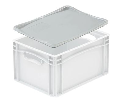 Auflagedeckel Eurobox 40x30 cm grau aus PP-C für 300x400 mm