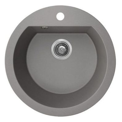 Granitspüle Einzelbecken DAFNE 51x51 Grau | Siphon im SET!