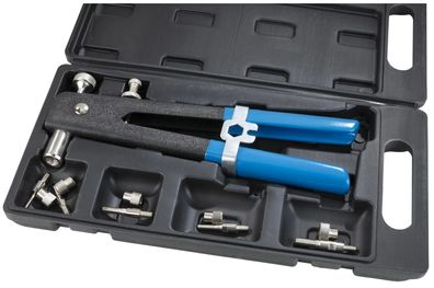 Profi Muttern-Nietzange M3-M8, 270 mm mit 5 Setzdornen