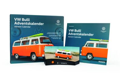 VW Bulli T2 Adventskalender Bausatz 1:43 orange mit Sound