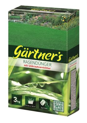 Rasendünger mit Unkrautvernichter 3 kg für dichten Rasen