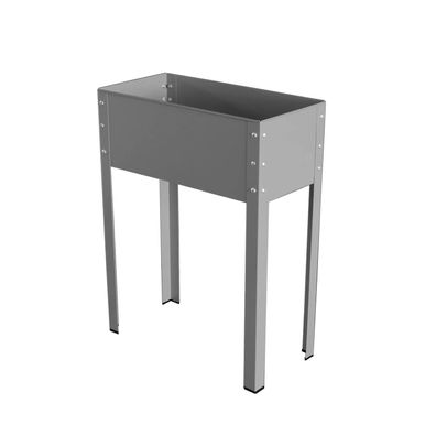 Metall Hochbeet Freising L 100x50x80cm verz. Stahl mit Ablauf Balkon