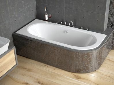 Badewanne Eckwanne AVITA SLIM 170x75 Links Styropor | Ablauf & Füße GRATIS !