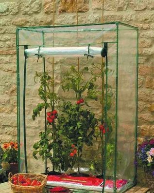 Tomaten Gewächshaus 100x50x150 cm Folientreibhaus PE-Folie