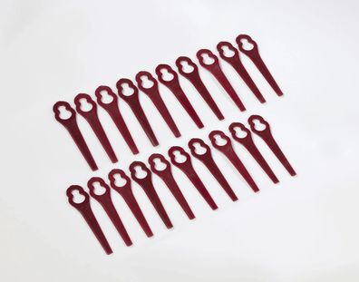 20 Ersatzmesser gerade Polyamid rot Rasentrimmer