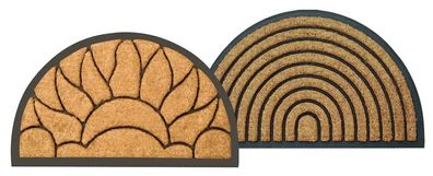 Halbrunde Kokosmatte Flammen 75x45cm