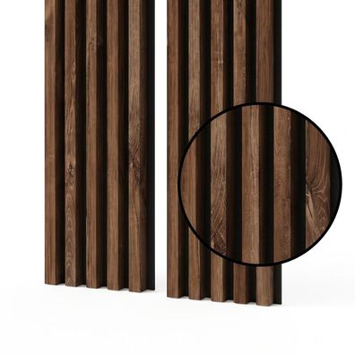 Akustikpaneele 53x240 cm, Farbe: Eiche Stirling, Lamellenwand auf Filz