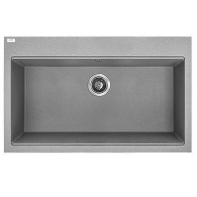 Granitspüle Einzelbecken TAU 50x80 Grau | Siphon im SET!
