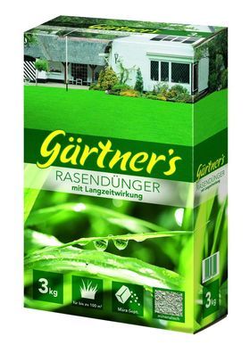 Rasendünger Langzeit 3 kg für grünen Rasen