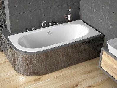 Badewanne Eckwanne AVITA SLIM 150x75 Rechts Styropor 4cm | Ablauf & Füße GRATIS !