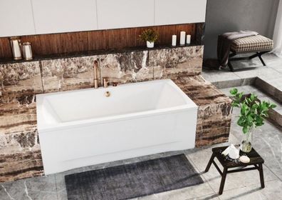 Badewanne Rechteck Acryl APRI 140x70 Weiß AcrylSchürze | Ablauf & Füße GRATIS !