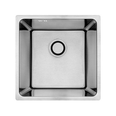Spülbecken Einzelbecken aus Stahl ADEN 44x44 Inox | Siphon im SET!