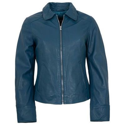 Jilani - Damen Lederjacke Lammnappa blau
