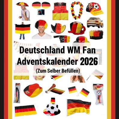 JUNG Deutschland WM 2026 Adventskalender zum Selbstbefüllen 24 tlg Fußball Fanartikel